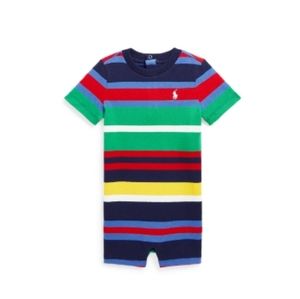 Ralph Lauren cotton striped shortall romper 12m